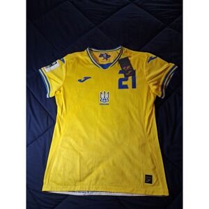 Joma Ukraine National Team‎ Khimych 21 Soccer Jersey Yellow Mens Medium NWT